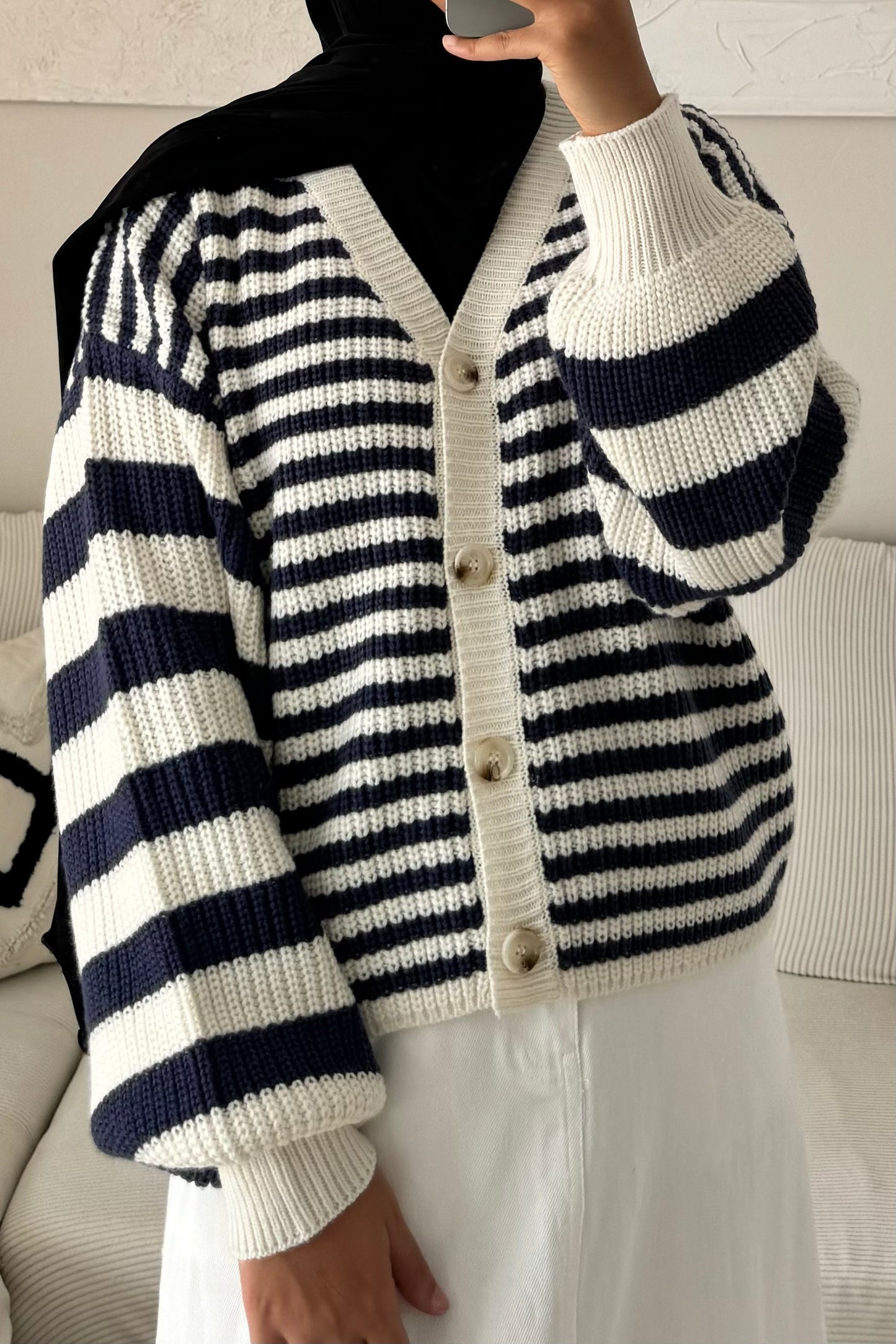 Gilet en laine marine